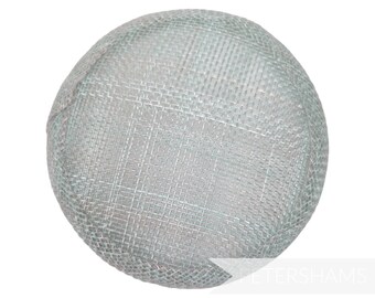 10.5cm Round Sinamay Fascinator Hat Base for Millinery & Hat Making - Ice Grey Limited Edition