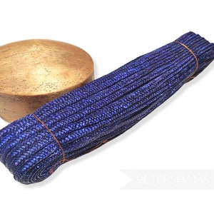 10mm width - Traditional Millinery Straw Braid for Hat Making & Trimming - Deep Royal Blue