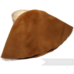 Extra Large Peachbloom Fur Felt Cone Hat Body for Hat Making and Millinery- Caramel