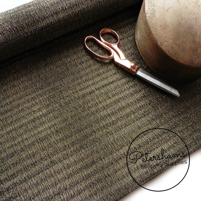 Fabric Plum with Gold Lurex Gold Lurex Threaded Striped Buntal 12m Jinsin