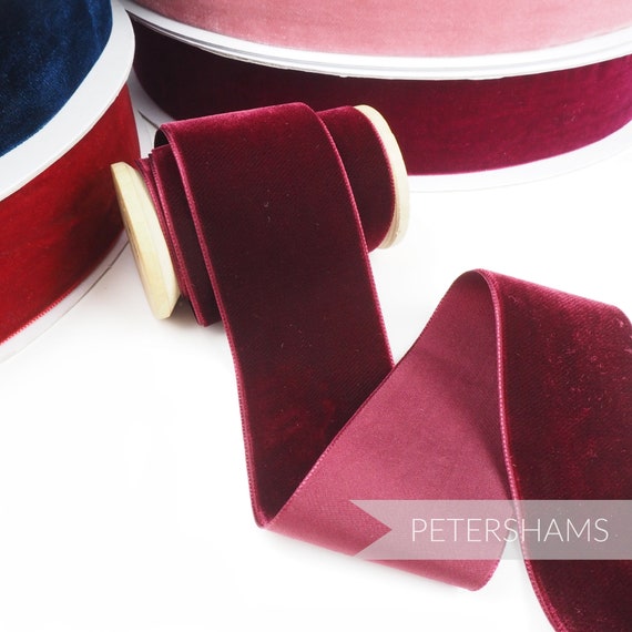 Magenta Red French Velvet Ribbon Trim 16mm