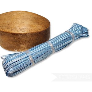 7mm Glossy Polybraid Millinery Braid for Fascinators and Hat Making - 50m Hank - Light Blue