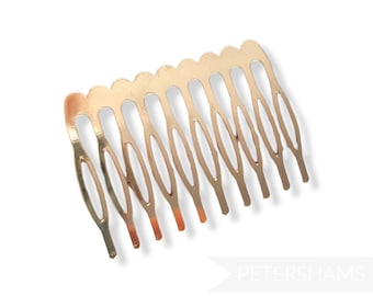 Pettine per capelli in metallo dorato di base largo 5,5 cm (2,1 pollici) per fascinatori e modisteria