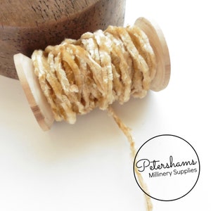 Vintage 1960&#39;s-80&#39;s Chenille Wire (for making your own veiling dots!) 1m (1.09 yards) - Honey
