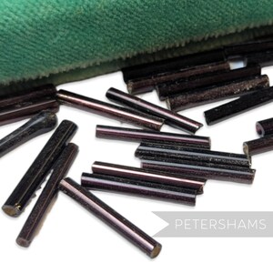 Miçangas de vidro vintage marrom-escuras de 20 mm para artesanato e trabalhos manuais - 36 peças