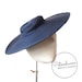 Cartwheel Polybraid Fascinator Hat Base for Millinery & Hat Making - Navy 