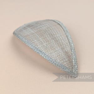 Teardrop Sinamay Fascinator Hat Base for Millinery & Hat Making - Pewter Grey