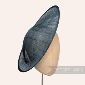 Teal Large 34cm 'Maggie' Oval Sinamay Fascinator Hat Base for Millinery and Hat Making