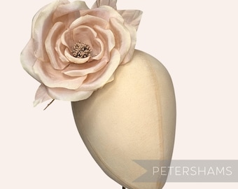 Champagne Mix Silk 16cm Millinery 'Amy' Flower for Fascinators & Hat Making