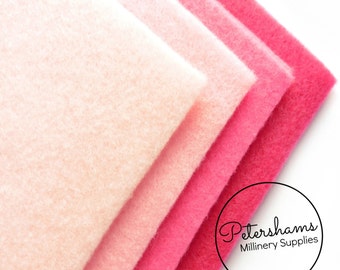 Pack of 8 Sheets A4 Acrylic Felt for Crafting - Assorted Pink
