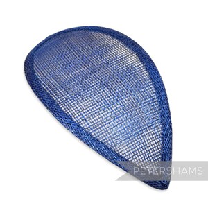 Navy Blue Teardrop Sinamay Fascinator Hat Base for Millinery & Hat Making