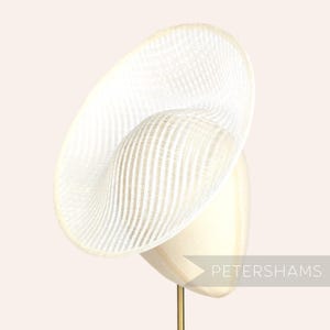 Lattice Weave &#39; Amanda&#39; Sinamay Fascinator Base for Millinery & Hat Making - Ivory