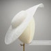 Extra Large Pointed Tip Sinamay Fascinator Hat Base for Millinery - White 