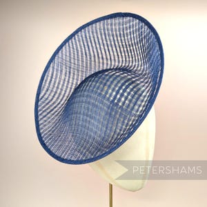Lattice Weave &#39;Amanda&#39; Sinamay Fascinator Base for Millinery & Hat Making - Navy