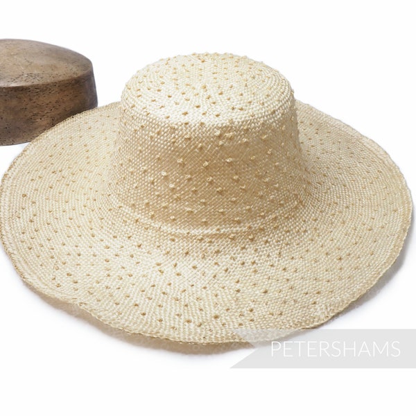 Noue non nyé naturelle Ramie Paille Millinery Capeline Chapeau Body pour la fabrication de chapeaux - 11 »