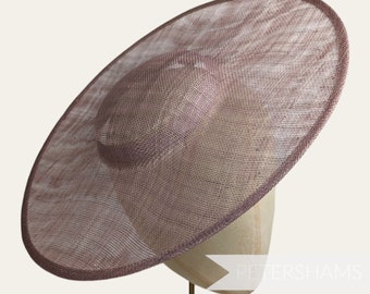 Cartwheel Sinamay Fascinator Hat Base for Millinery & Hat Making - Mink