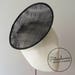 Rounded Scoop 21cm Sinamay Fascinator Hat Base for Millinery & Hat Making - Black 