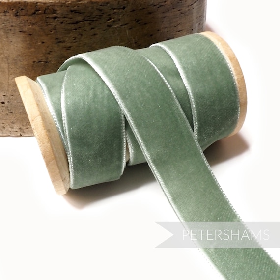 Vintage Sage Green Petersham 15mm Vintage Sage Green Petersham 15mm