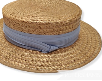 Crepe Fabric Wrap Around Puggaree Ribbon Hat Band For Millinery and Hat Making - Powder Blue