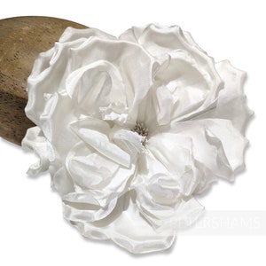 Silk 'Lucinda' Extra Large 20cm Rose Millinery Fascinator Flower Hat Mount Ivory image 1