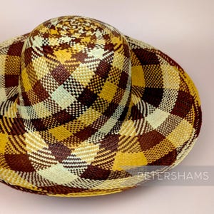 Double Swirl Vintage Ecuador Panama Straw Capeline Hat Body for Millinery and Hat Making - 12"