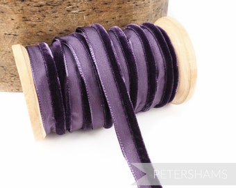 5mm Velvet Insertion Piping Cord for Millinery, Hat Making and Crafts - 1m - Plum