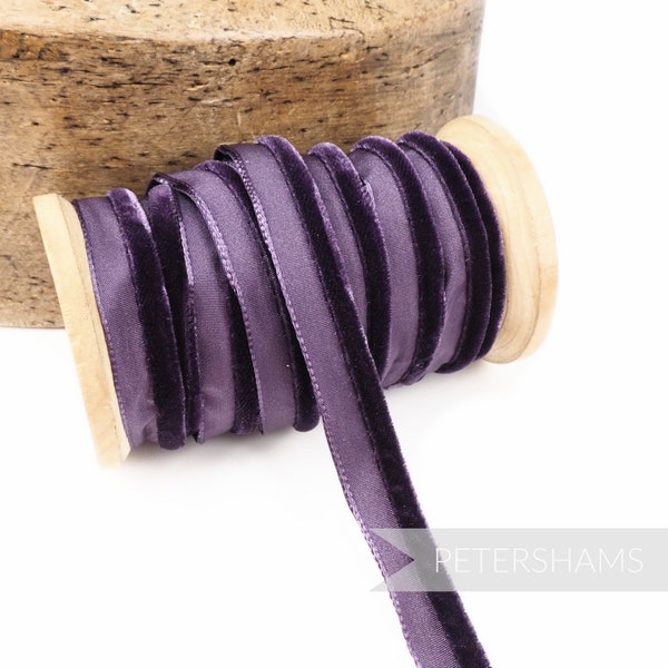 5mm Velvet Insertion Piping Cord for Millinery, Hat Making and Crafts - 1m - Plum