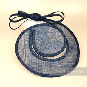 Sinamay Swirl - Make an Instant Fascinator for Hat Making & Millinery - French Navy