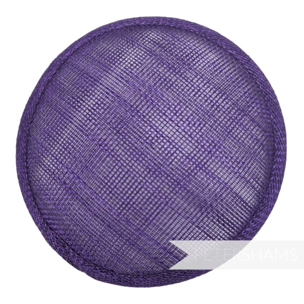 13.5cm Round Sinamay Fascinator Hat Base for Millinery & Hat Making -  Purple