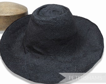 Visca 1x1 Weave 11" Capeline Hat Body for Millinery and Hat Making - Black