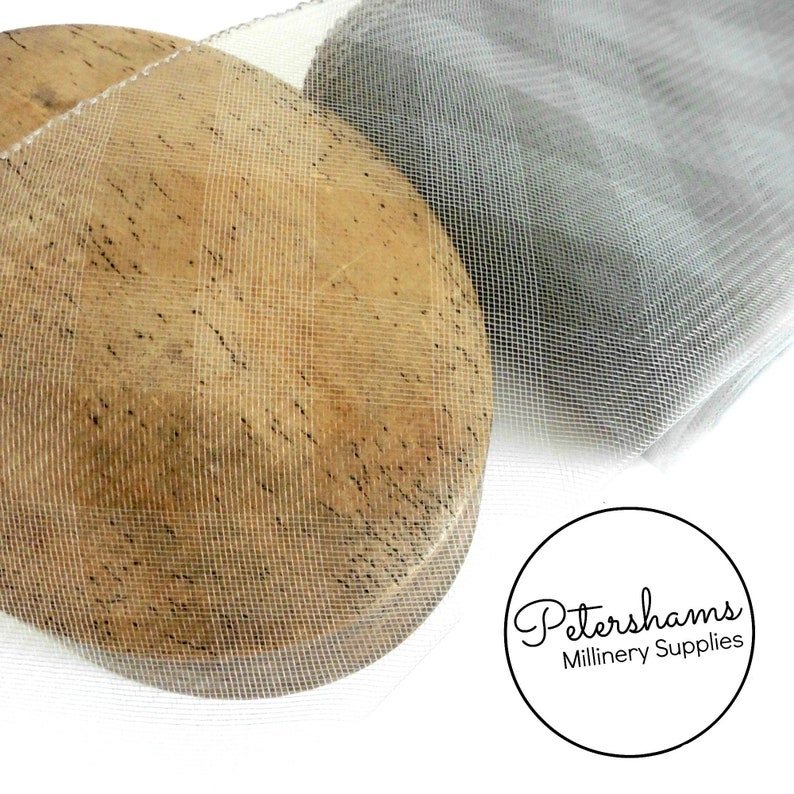 Black and silver thread vintage crin 15cm x 1m for millinery hats fascinators