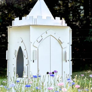 Casa de cartón / Cartón resistente y plegable / Torre de juegos / Embalaje plano reutilizable / Regalos para niños / Personalizable / Casa de juegos DIY / Tienda de juegos