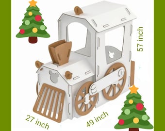 Life size cardboard house | Large cardboard house | DIY train | Sturdy Folding Cardboard | Flat Packed&Reusable | Cifts For Kids | Playhouse