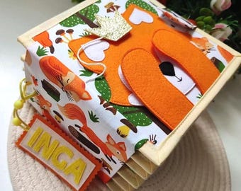 Custom Quiet Book for Toddlers, Interactive Sensory Felt Toy 1 to 5 years, First Birthday Gift