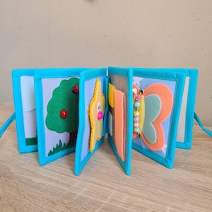 Handmade Sensory Book for Toddler Development Montessori Book | Quiet Book | Busy Book for Children Autism | Toddler Gift | 1-Year-Old Gift