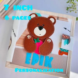 Custom Quiet Book for Toddlers, Felt Book for Toddlers, Fabric Book for Montessori Activities 1-3 Years