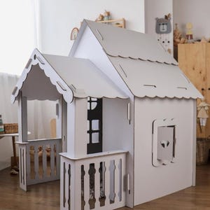 Casa Princesa XXL / Casa de cartón para caminar / Casa de Cartón para Construir y Colorear / Manualidades Creativas Casa de Juegos para niños / Casa de Juegos