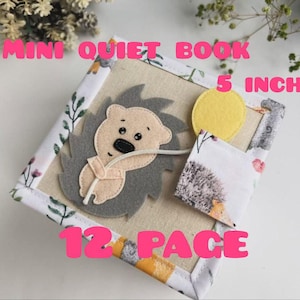 Quiet Book Mini | Montessori Book | Waldorf Toy | Felt book | Educational Book | 1 Year Old Gift | Baby Quiet Book | Toddler Quiet Book