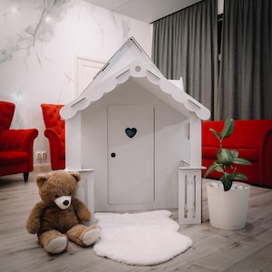 Prinsessenhuis XXL | Kartonnen inloophuis Huis gemaakt van karton om te bouwen en te kleuren | Creative Crafts-speelhuis voor kinderen | Speelhuisje