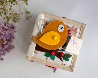Brinquedo sensorial, brinquedo de atividades para meninos e meninas, livro sensorial Montessori, livro silencioso de alta qualidade para crianças pequenas, presente para crianças de 1 ano e presente para crianças de 2 anos.