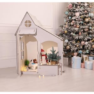 Casita de cartón personalizada / Casita de manualidades creativas para niños / El mejor juguete para niños creativos / Casita de tamaño natural / Juguetes ecológicos