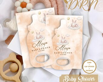 Personalized Baby Shower Bottle Opener Magnet Favors