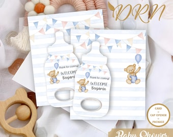 Personalized Baby Shower Magnet Favors, Custom Baby Shower Gifts, Baby Shower Souvenir Magnet, Bottle Opener Baby Shower Favor Girl and Boys