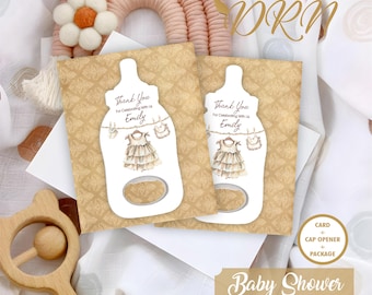 Personalized Baby Shower Bottle Opener Magnet – Party Favors