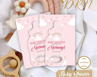 Customized Baby Shower Gift Magnet, Cap Opener, Birthday or Baptism Event, Baby Shower Bottle Opener, Baby Shower