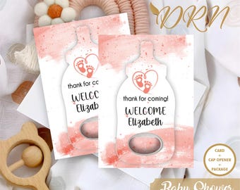 Personalized Baby Shower Magnet Favors, Custom Baby Shower Gifts, Baby Shower Souvenir Magnet, Bottle Opener Baby Shower Favor Girl and Boys