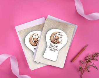 Teddy Bear , Personalized Favors - Baby Shower Bear Magnet, Personalized Bottle Opener Magnet For Baby Shower Favors or 1st Birthday Gifts