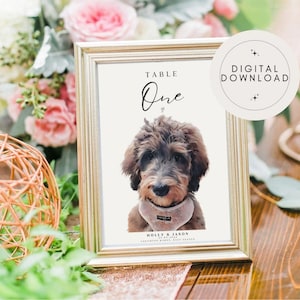 "Digitale Hunde-Hochzeits-Tischnummern, ""Hund"" - Namen der Hochzeit, Hochzeit-Tischnummern, Meine Menschen heiraten, Tischnummern zum Thema Hund."