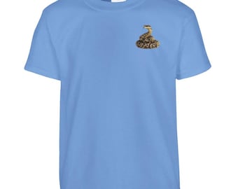 Camiseta infantil con serpiente de cascabel Diamondback, camiseta con estampado de animales, estampado con pequeños detalles