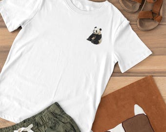 Giant Panda kids accent t-shirt, animal lover shirt, panda tee, wildlife shirt, bear shirt, panda kids clothes, Gildan 5000B